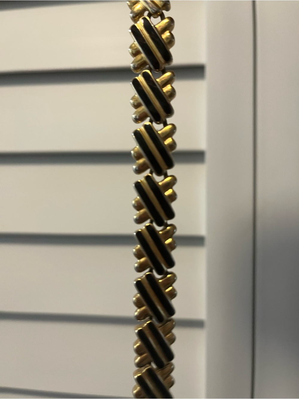 Gold and Black Clasp Bracelet